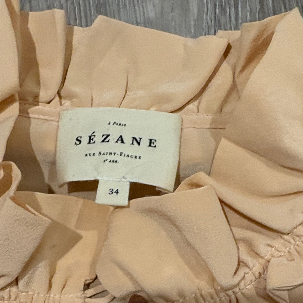 Sezane Blush Ruffle Blouse - Picture 3 of 4